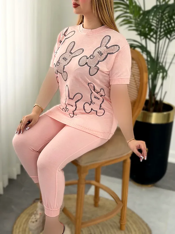 ست خانگی خرگوشی نگینی 0274