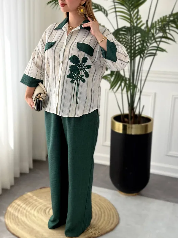 ست بلوز شلوار بیسکویتی 0287 4