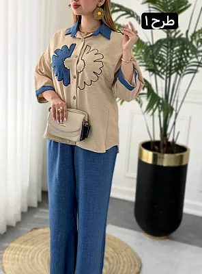 ست بلوز شلوار کاملیا 0285 2
